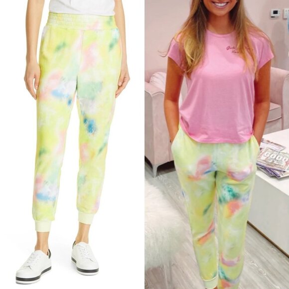 Alice + Olivia Pants - NEW Alice + Olivia French Terry Joggers Beach Tie Dye High Rise Size XL Pants